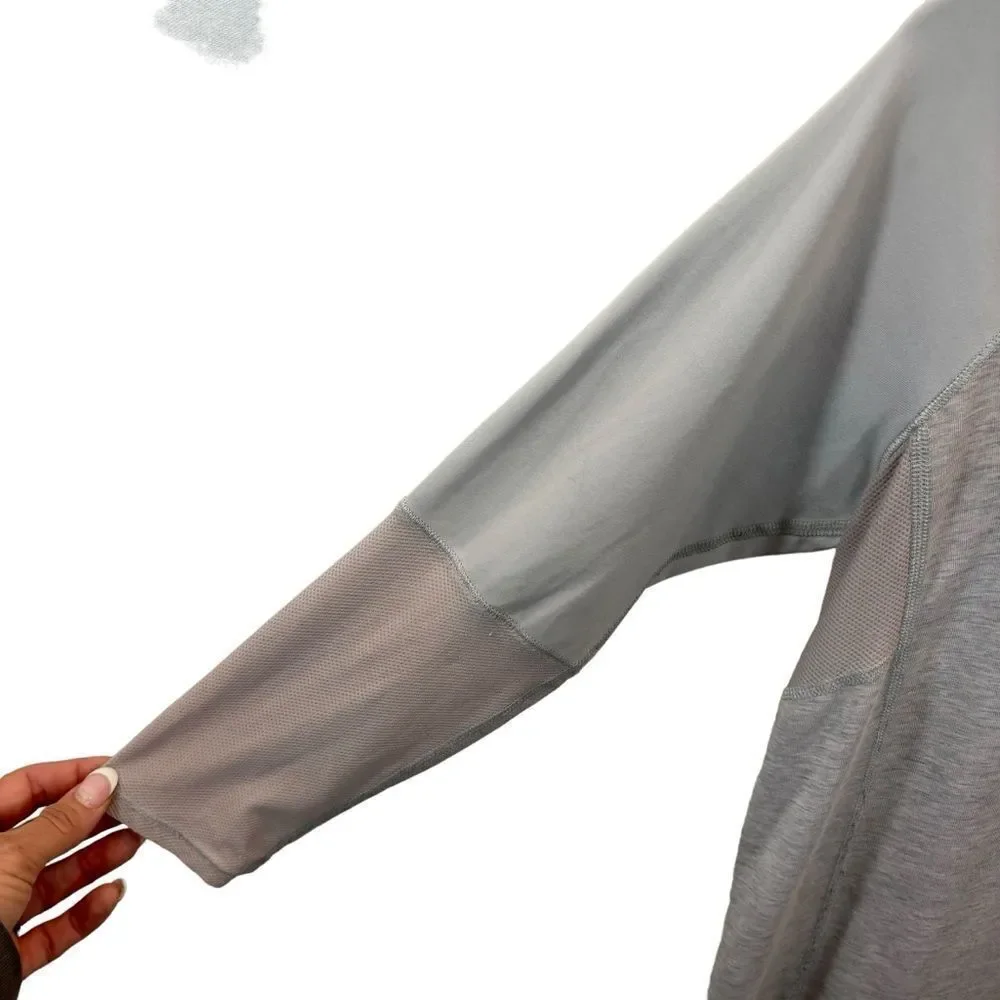 Ladies Lululemon Clip In Long Sleeve Top Grey and Purple Size‎ Medium